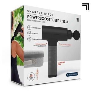 Sharper Image Powerboost Deep Tissue Percussion Massager Brand NEW